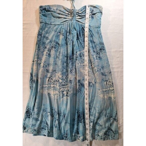 Mudd Blue Floral Sundress | Sleeveless Smocked Boho Dress Size XS Summer - Picture 6 of 6